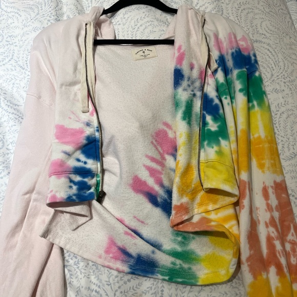 Tops Electric And Rose Zip Up Hoodie Poshmark